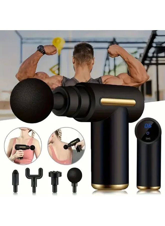 مسدس التدليك الأخضر الهادئ 6 سرعات مدلك عضلات كهربائي محمول لللفافة العضلية - Image 5